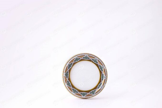 ##tt##-Saffron Metal Container White Bottom Circle 11 High Bottom
