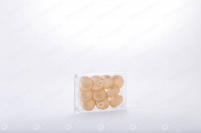 ##tt##-Saffron Rectangular Crystal Container - 2 (7 Deep)
