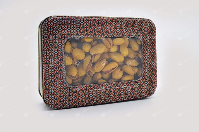 metal container nuts dates saffron